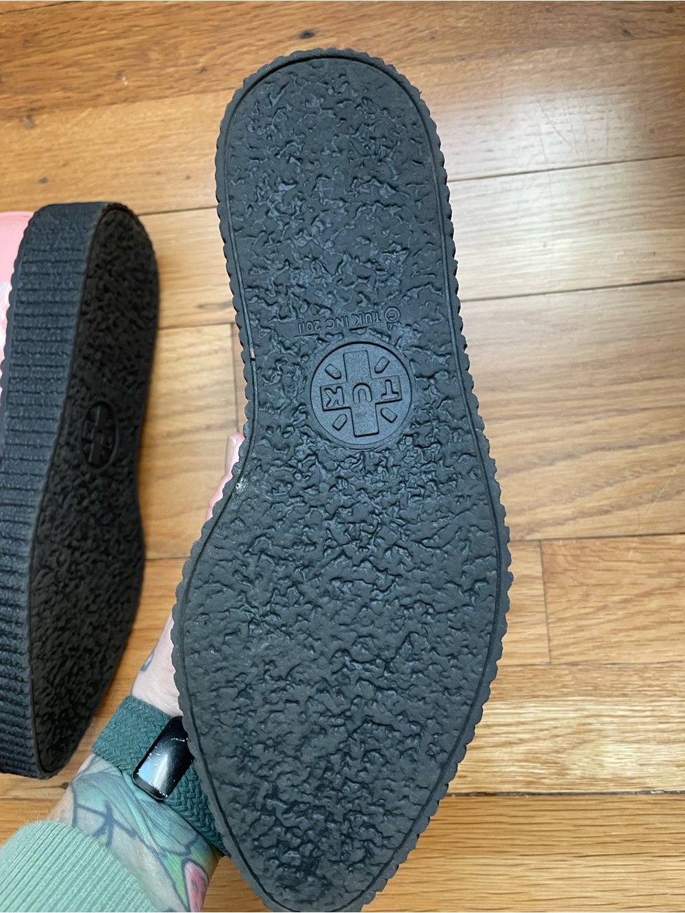 T.U.K Pink creepers with Buckle - Picture 5 of 6